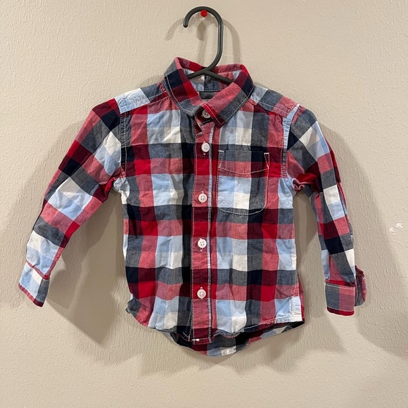 Place Other - Kids 12-18 month Plaid Shirt - Red, Blue, White